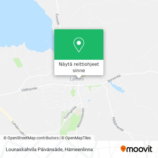 Lounaskahvila Päivänsäde kartta