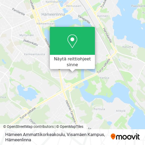 Hämeen Ammattikorkeakoulu, Visamäen Kampus kartta