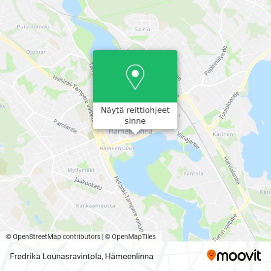 Fredrika Lounasravintola kartta