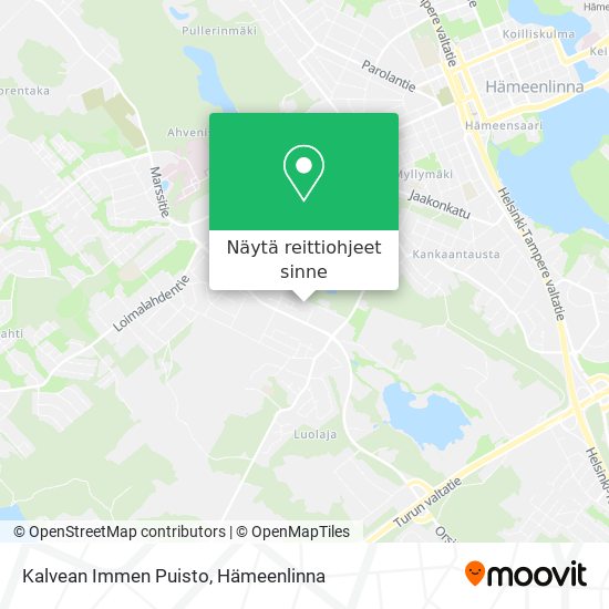 Kalvean Immen Puisto kartta