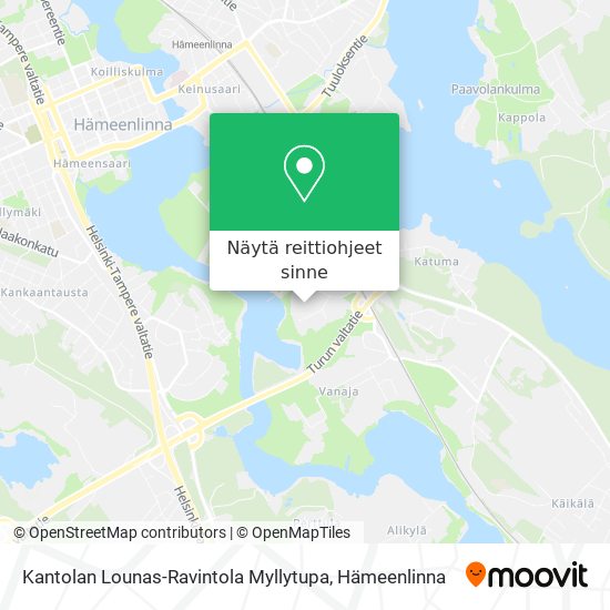 Kantolan Lounas-Ravintola Myllytupa kartta