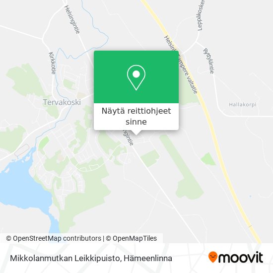 Mikkolanmutkan Leikkipuisto kartta