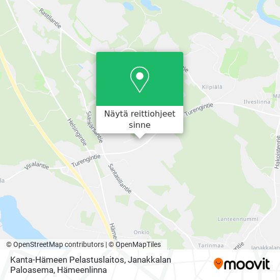 Kanta-Hämeen Pelastuslaitos, Janakkalan Paloasema kartta