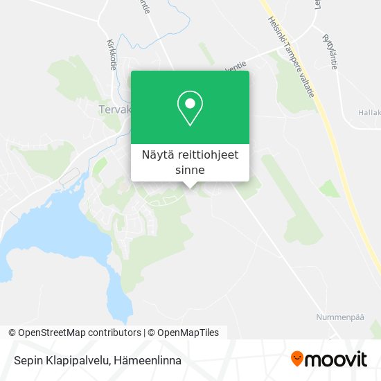 Sepin Klapipalvelu kartta