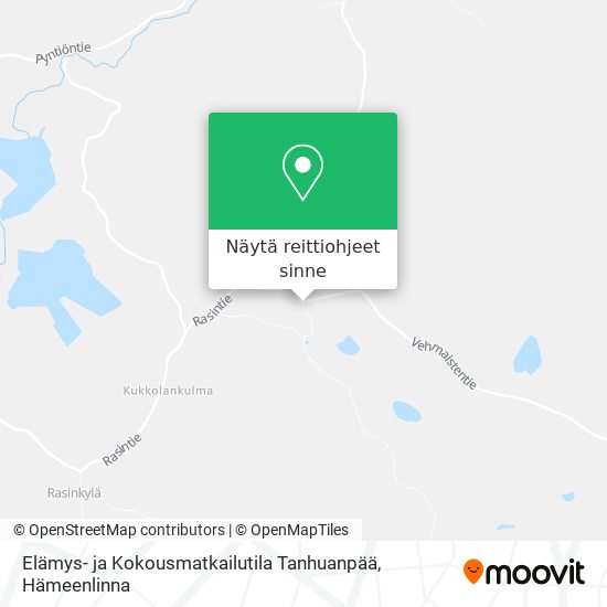Elämys- ja Kokousmatkailutila Tanhuanpää kartta