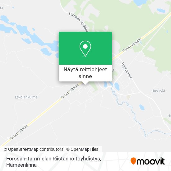 Forssan-Tammelan Riistanhoitoyhdistys kartta