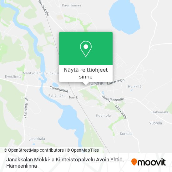 Janakkalan Mökki-ja Kiinteistöpalvelu Avoin Yhtiö kartta