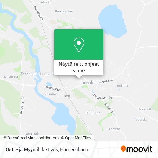 Osto- ja Myyntiliike Ilves kartta