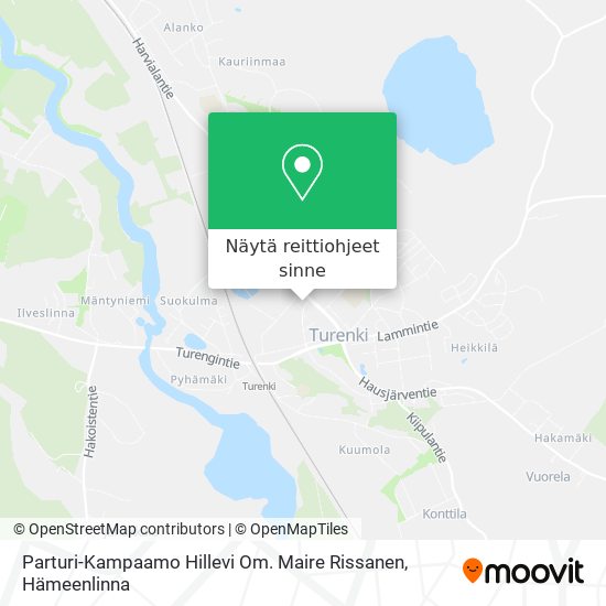 Parturi-Kampaamo Hillevi Om. Maire Rissanen kartta