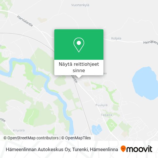 Hämeenlinnan Autokeskus Oy, Turenki kartta