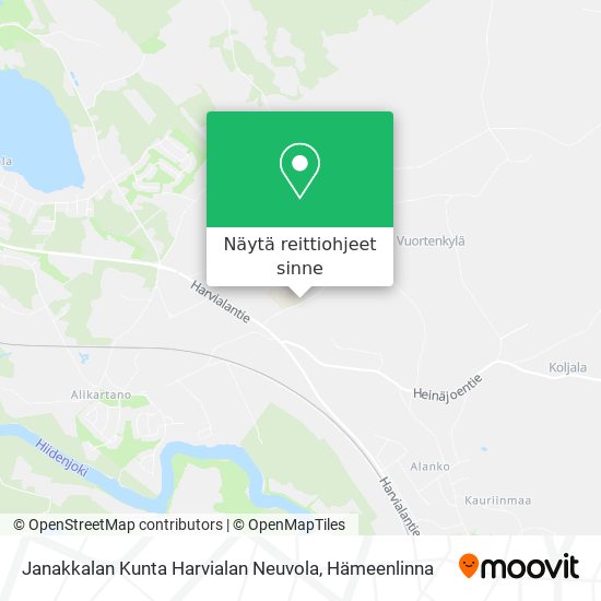 Janakkalan Kunta Harvialan Neuvola kartta