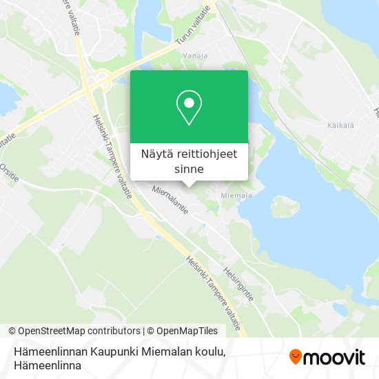 Hämeenlinnan Kaupunki Miemalan koulu kartta