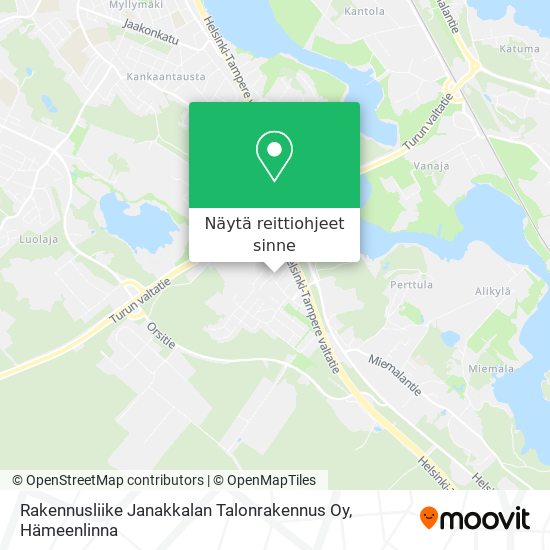 Rakennusliike Janakkalan Talonrakennus Oy kartta