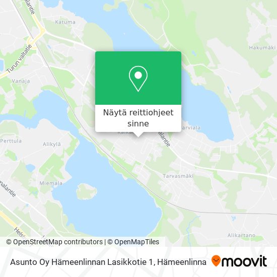Asunto Oy Hämeenlinnan Lasikkotie 1 kartta