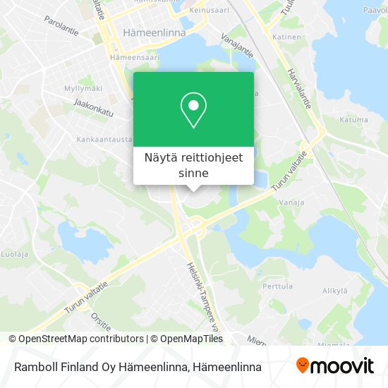 Ramboll Finland Oy Hämeenlinna kartta