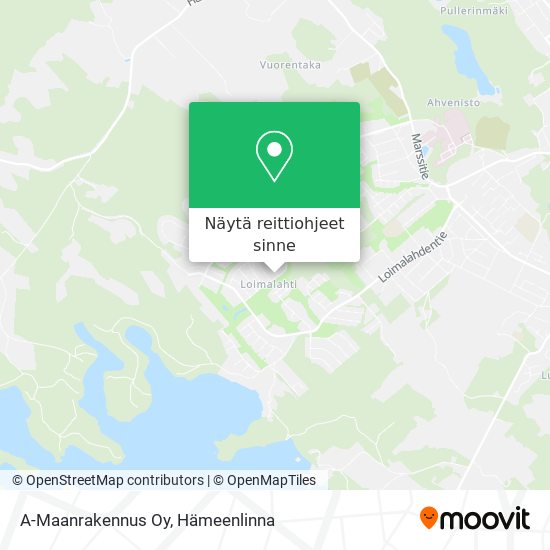A-Maanrakennus Oy kartta