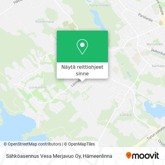 Sähköasennus Vesa Merjavuo Oy kartta