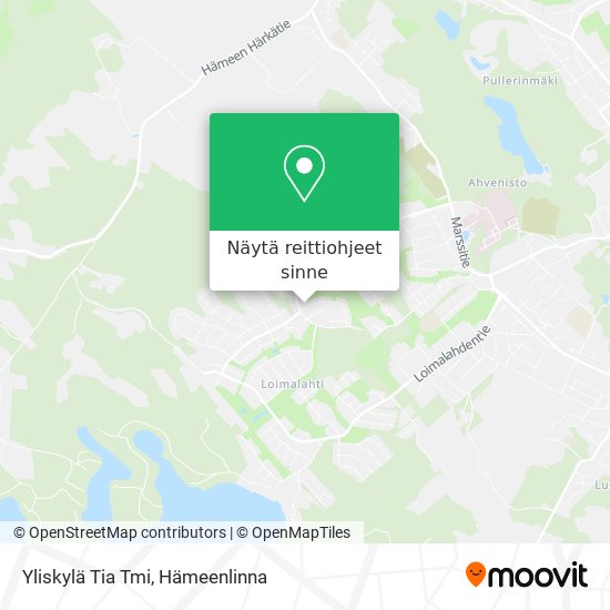 Yliskylä Tia Tmi kartta