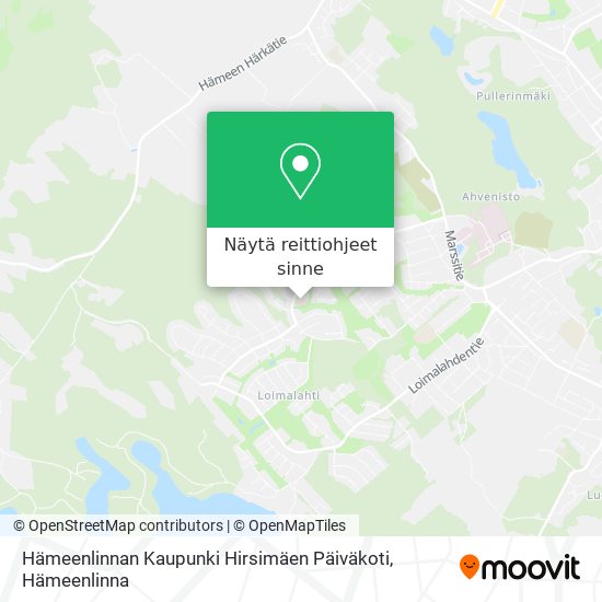 Hämeenlinnan Kaupunki Hirsimäen Päiväkoti kartta