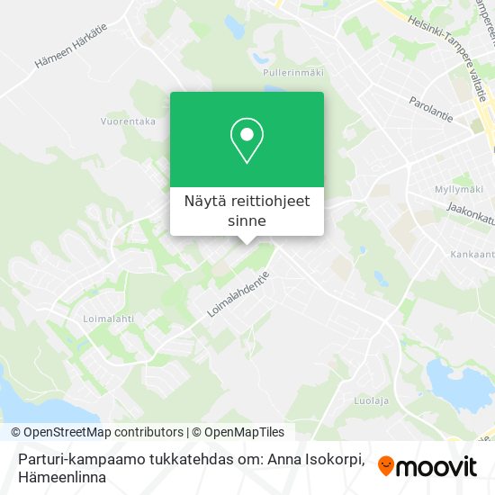 Parturi-kampaamo tukkatehdas om: Anna Isokorpi kartta