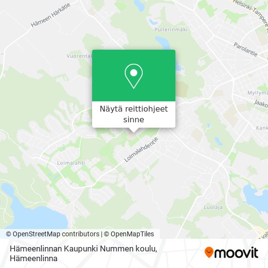 Hämeenlinnan Kaupunki Nummen koulu kartta