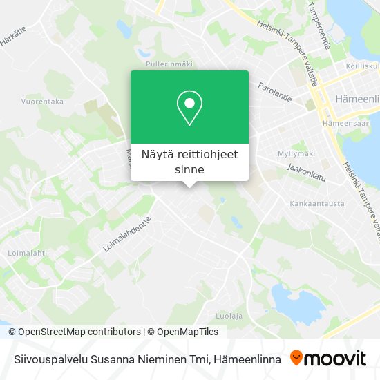 Siivouspalvelu Susanna Nieminen Tmi kartta