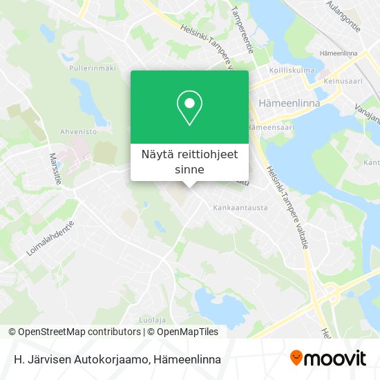 H. Järvisen Autokorjaamo kartta