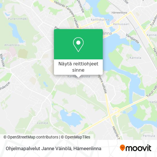 Ohjelmapalvelut Janne Väinölä kartta