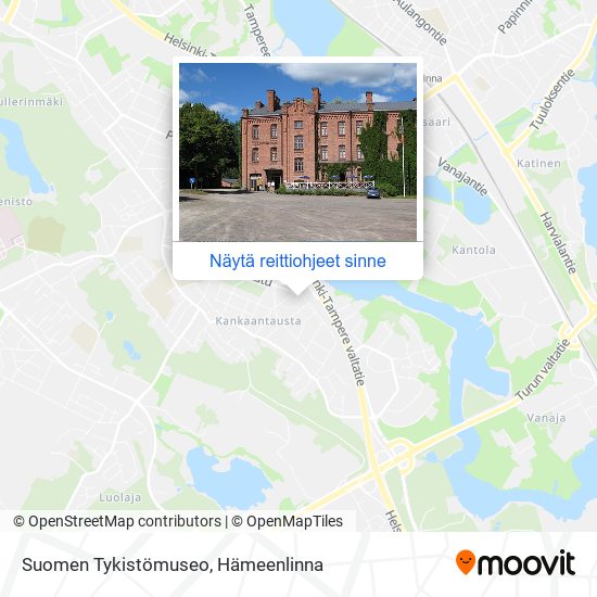 Suomen Tykistömuseo kartta