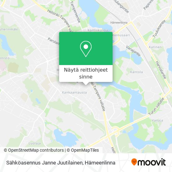Sähköasennus Janne Juutilainen kartta