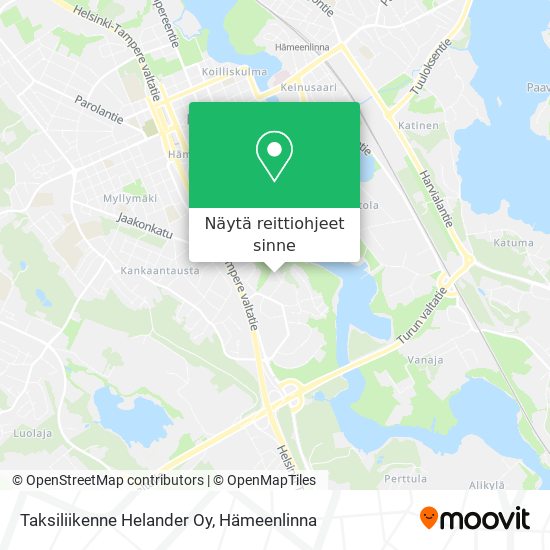 Taksiliikenne Helander Oy kartta