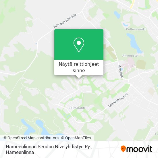 Hämeenlinnan Seudun Nivelyhdistys Ry. kartta