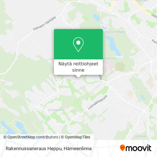 Rakennussaneraus Heppu kartta