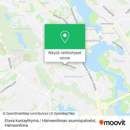 Eteva kuntayhtymä / Hämeenlinnan asumispalvelut kartta