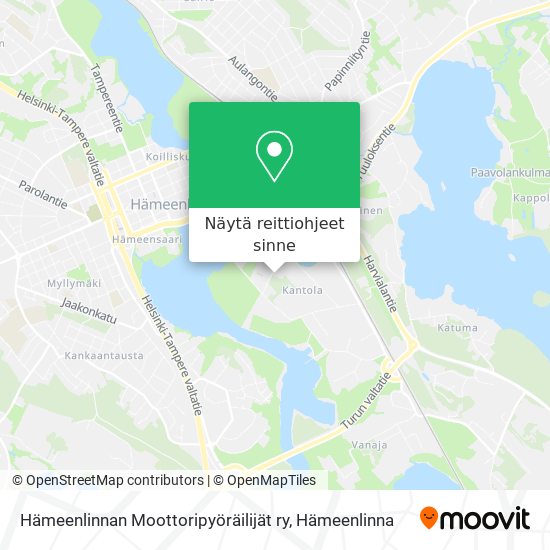 Hämeenlinnan Moottoripyöräilijät ry kartta
