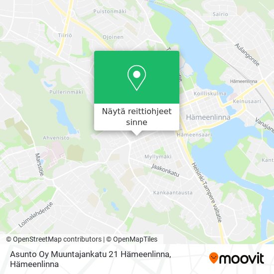 Asunto Oy Muuntajankatu 21 Hämeenlinna kartta