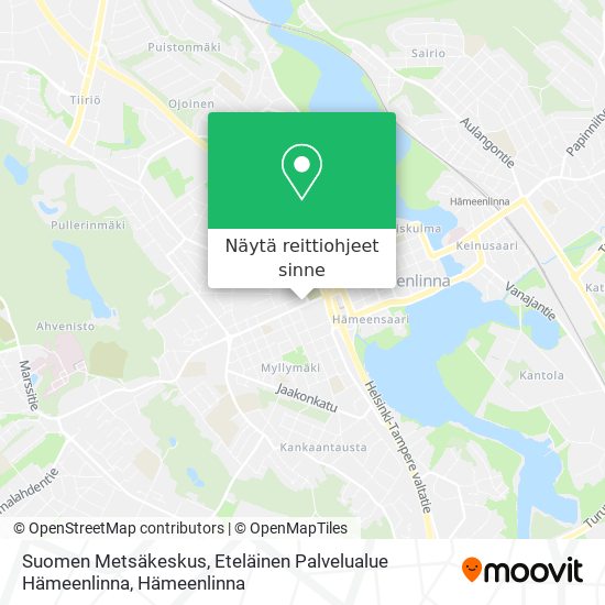 Suomen Metsäkeskus, Eteläinen Palvelualue Hämeenlinna kartta