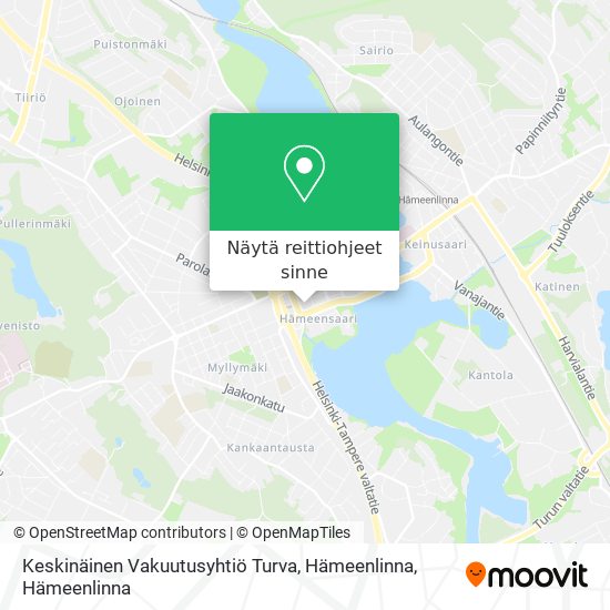 Keskinäinen Vakuutusyhtiö Turva, Hämeenlinna kartta