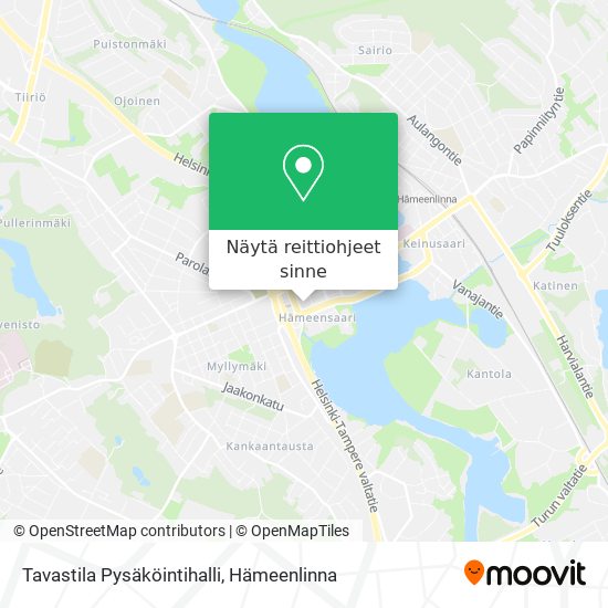 Tavastila Pysäköintihalli kartta