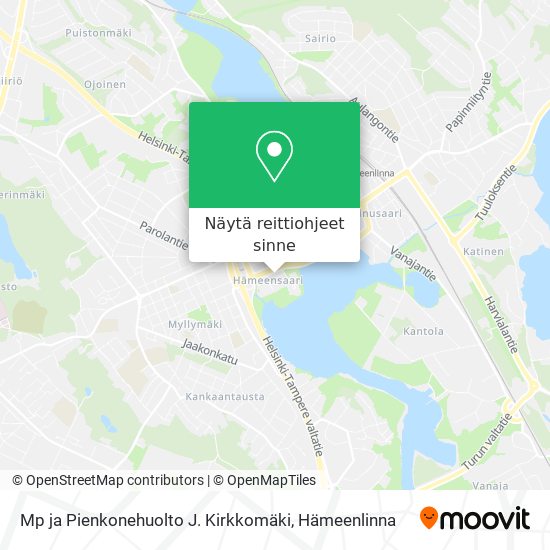 Mp ja Pienkonehuolto J. Kirkkomäki kartta