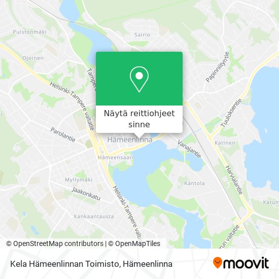 Kela Hämeenlinnan Toimisto kartta