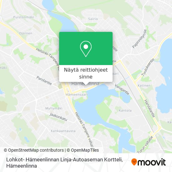 Lohkot- Hämeenlinnan Linja-Autoaseman Kortteli kartta