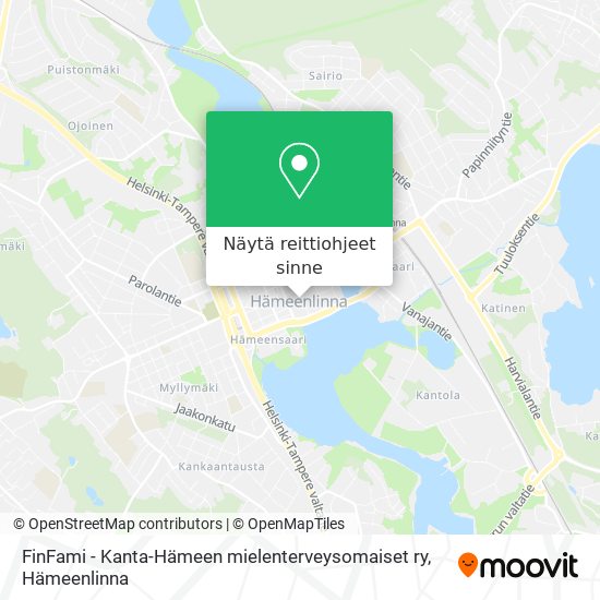 FinFami - Kanta-Hämeen mielenterveysomaiset ry kartta