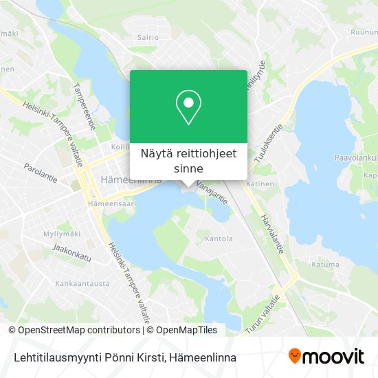 Lehtitilausmyynti Pönni Kirsti kartta