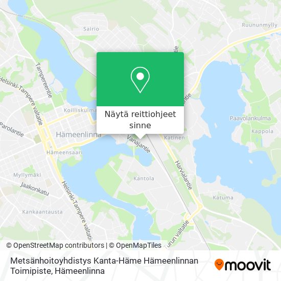 Metsänhoitoyhdistys Kanta-Häme Hämeenlinnan Toimipiste kartta