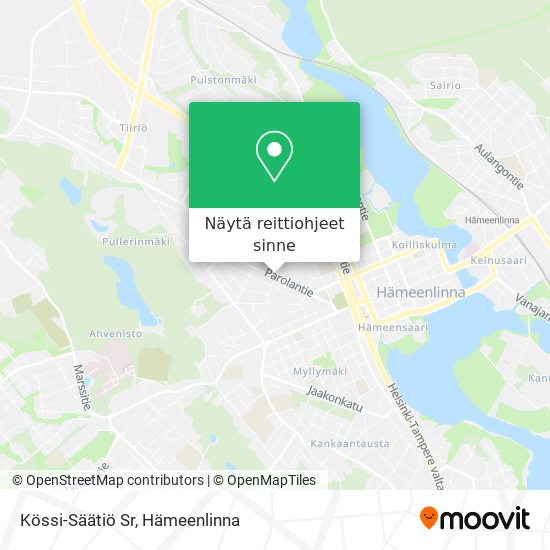 Kössi-Säätiö Sr kartta