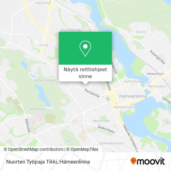 Nuorten Työpaja Tikki kartta