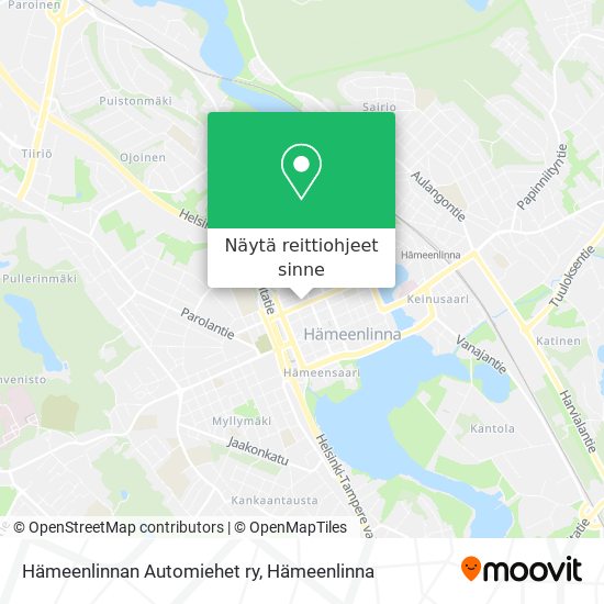 Hämeenlinnan Automiehet ry kartta