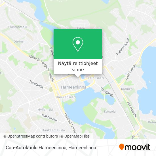 Cap-Autokoulu Hämeenlinna kartta