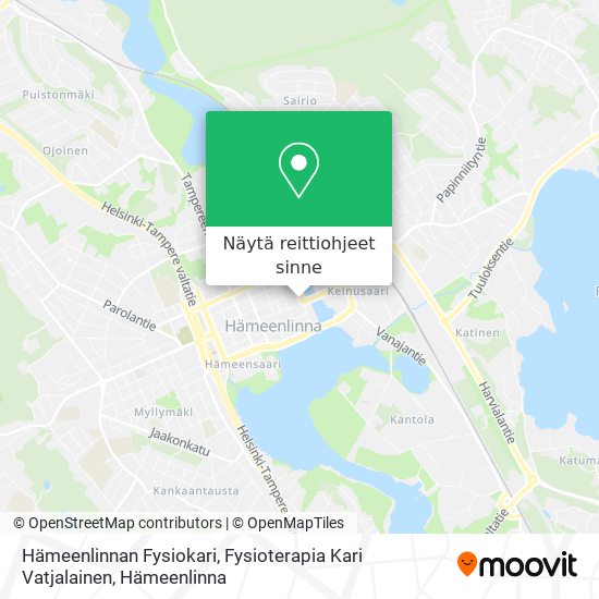 Hämeenlinnan Fysiokari, Fysioterapia Kari Vatjalainen kartta